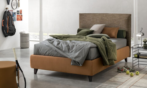 Letto una piazza e mezza con testata alta